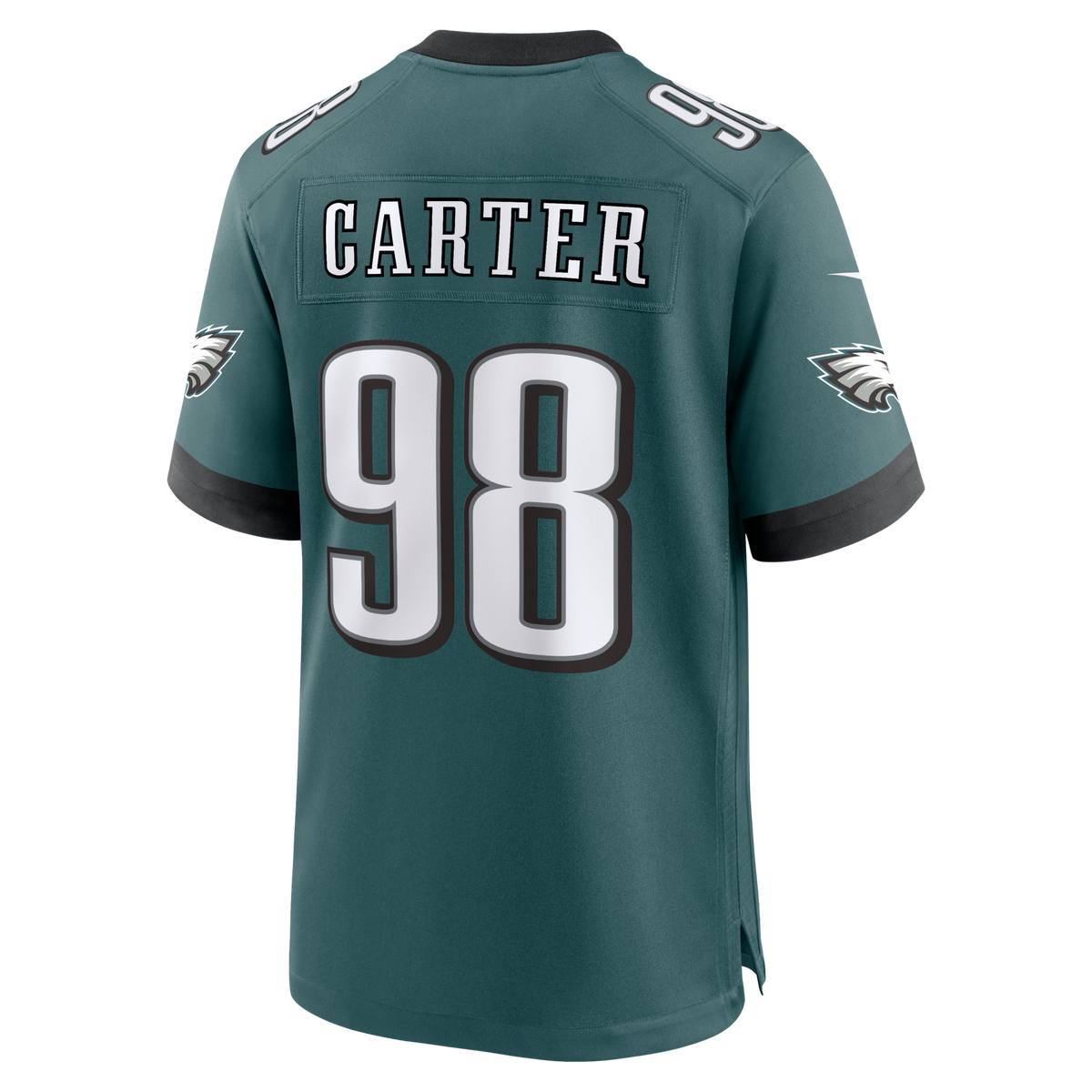 Philadelphia Eagles Jalen Carter Midnight Green Team Game Jersey