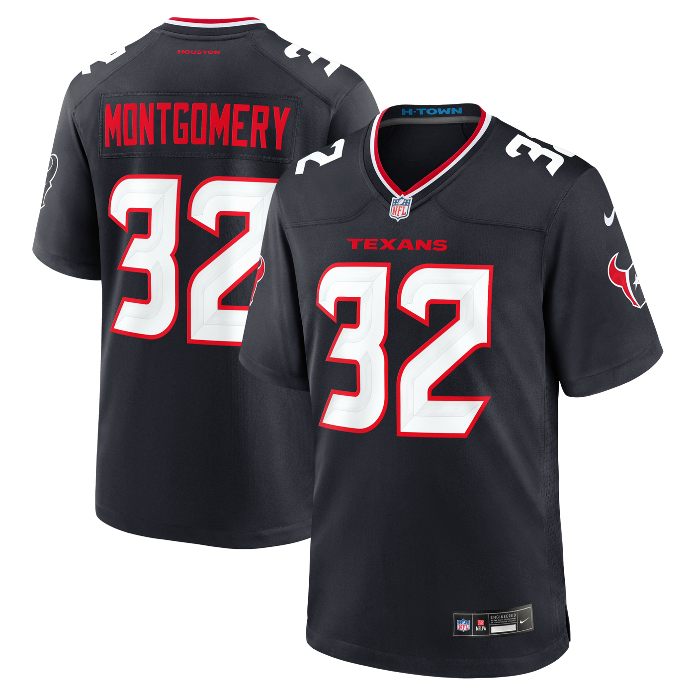 Houston Texans David Montgomery Nike Navy Game Jersey