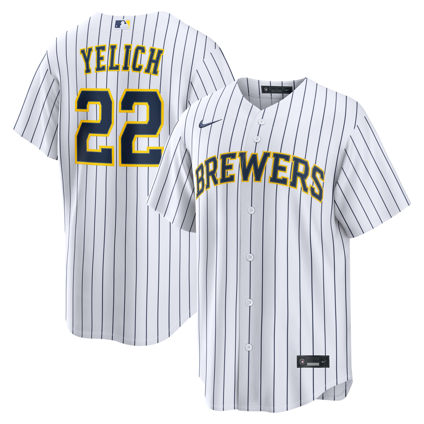 Milwaukee Brewers Christian Yelich Nike White Alternate Replica Jersey