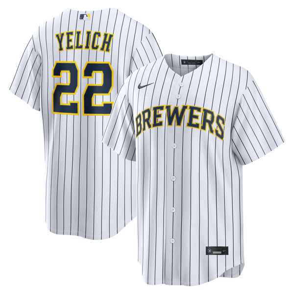 Milwaukee Brewers Christian Yelich Nike White Alternate Replica Jersey