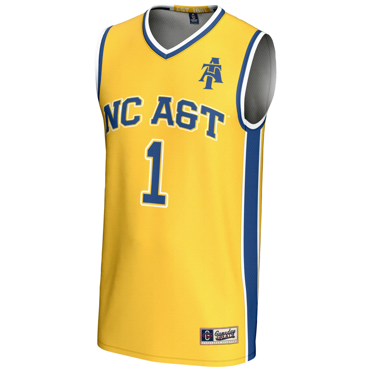 #1 North Carolina A&T Aggies GameDay Greats Lightweight Basketball Jersey - Gold