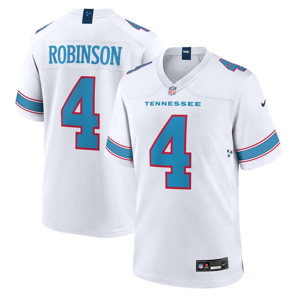 Tennessee Titans Wan'Dale Robinson White Game Jersey