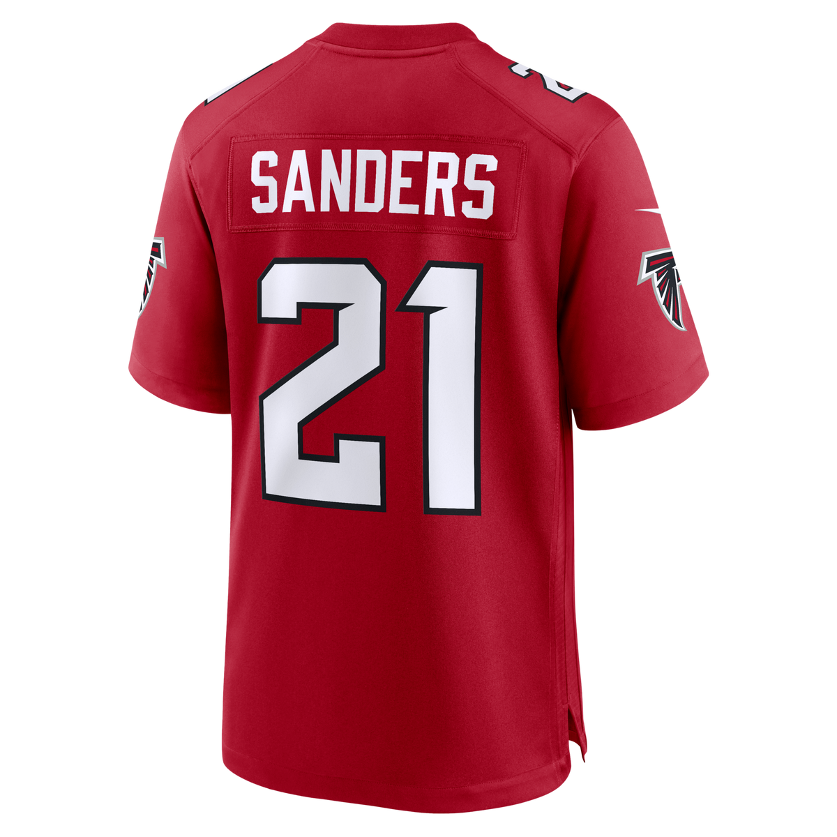 Atlanta Falcons Deion Sanders Red Retired Player Game Jersey