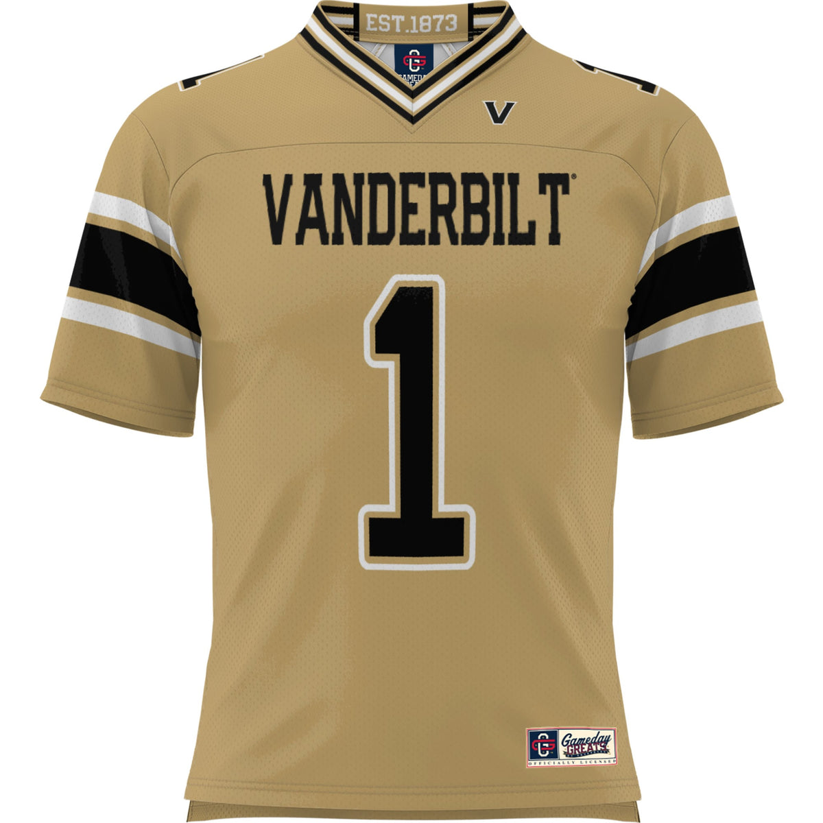 #1 Vanderbilt Commodores GameDay Greats Football Jersey - Gold