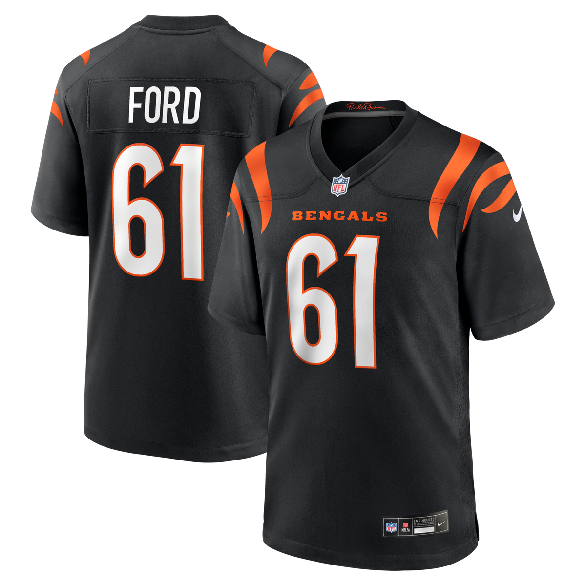 Cincinnati Bengals Cody Ford Black Game Jersey
