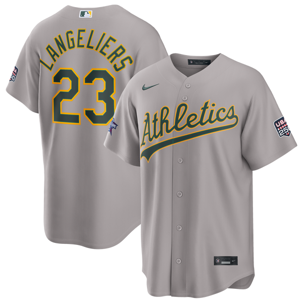2026 All-Star Game Athletics Shea Langeliers Nike Gray Replica Jersey