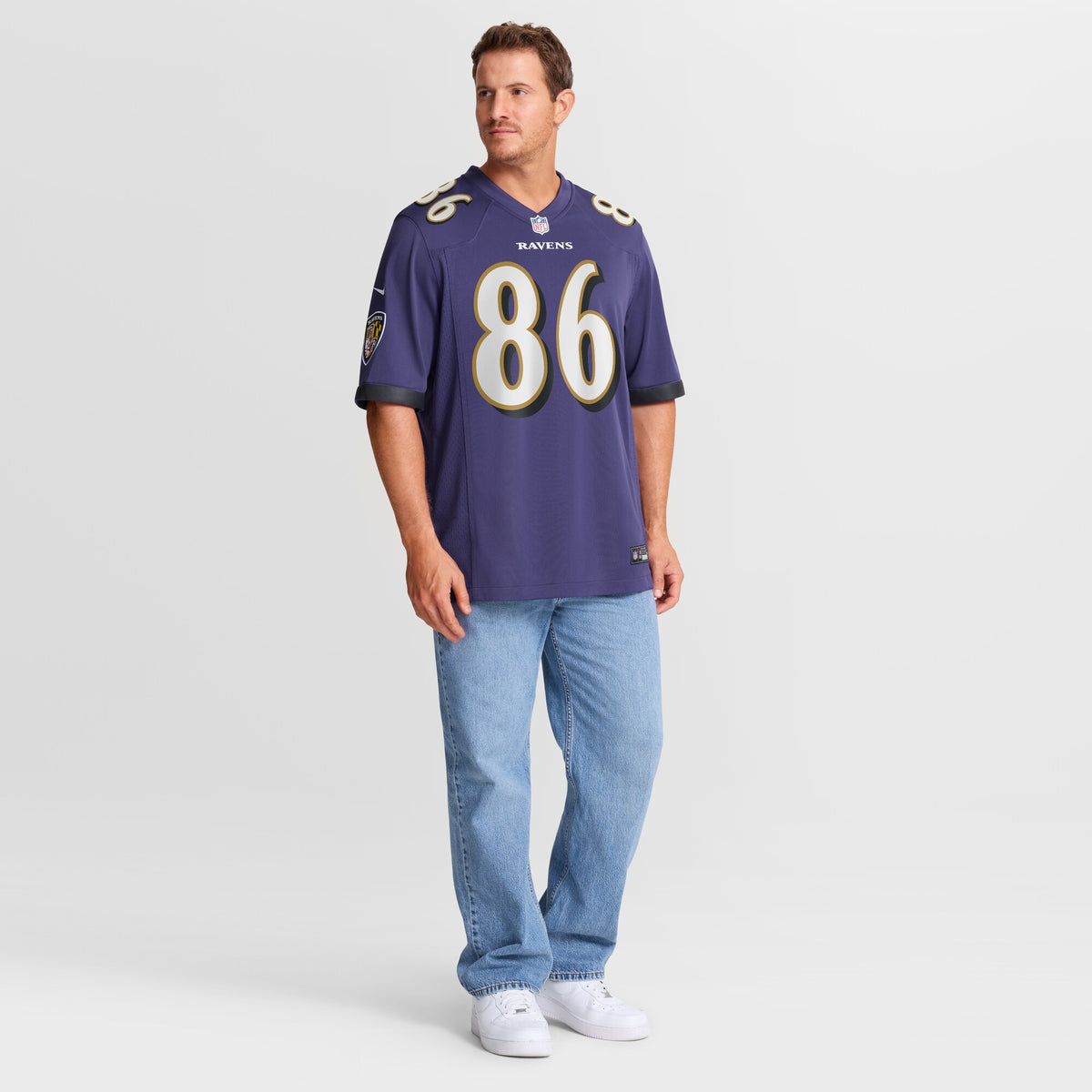 Baltimore Ravens Cornelius Johnson Purple Team Game Jersey
