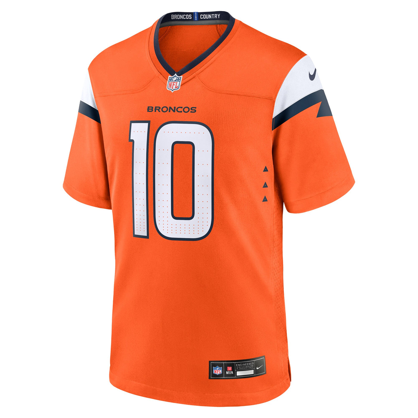 Denver Broncos Bo Nix Nike Orange Player Game Jersey