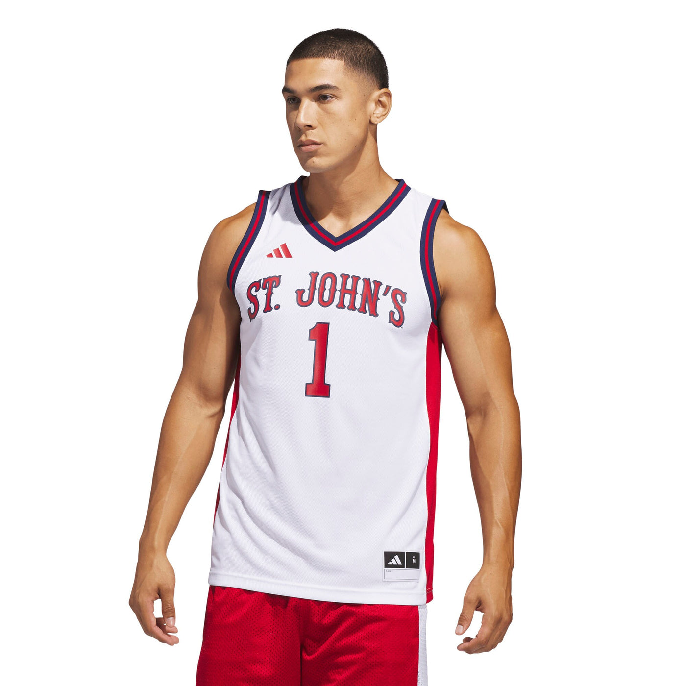 adidas White St. John's Red Storm Home Replica Basketball Jersey