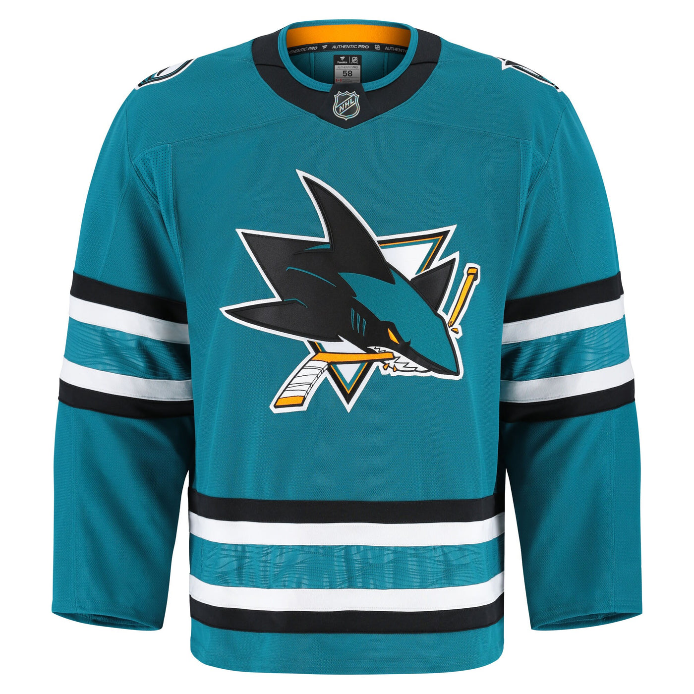 San Jose Sharks Fanatics Teal Home Authentic Pro Jersey