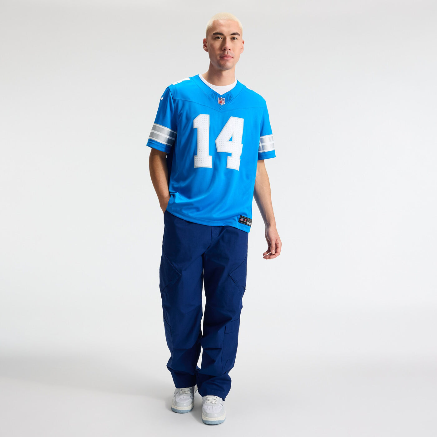 Detroit Lions Amon-Ra St. Brown Nike Blue Team Vapor F.U.S.E. Stitched Limited Jersey