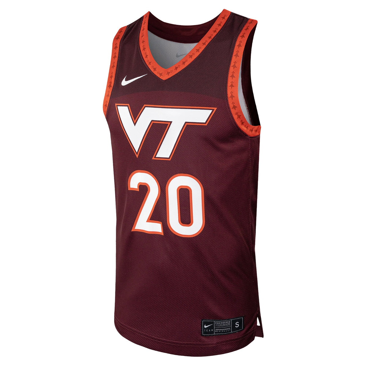 #20 Virginia Tech Hokies Replica Basketball Jersey - Maroon