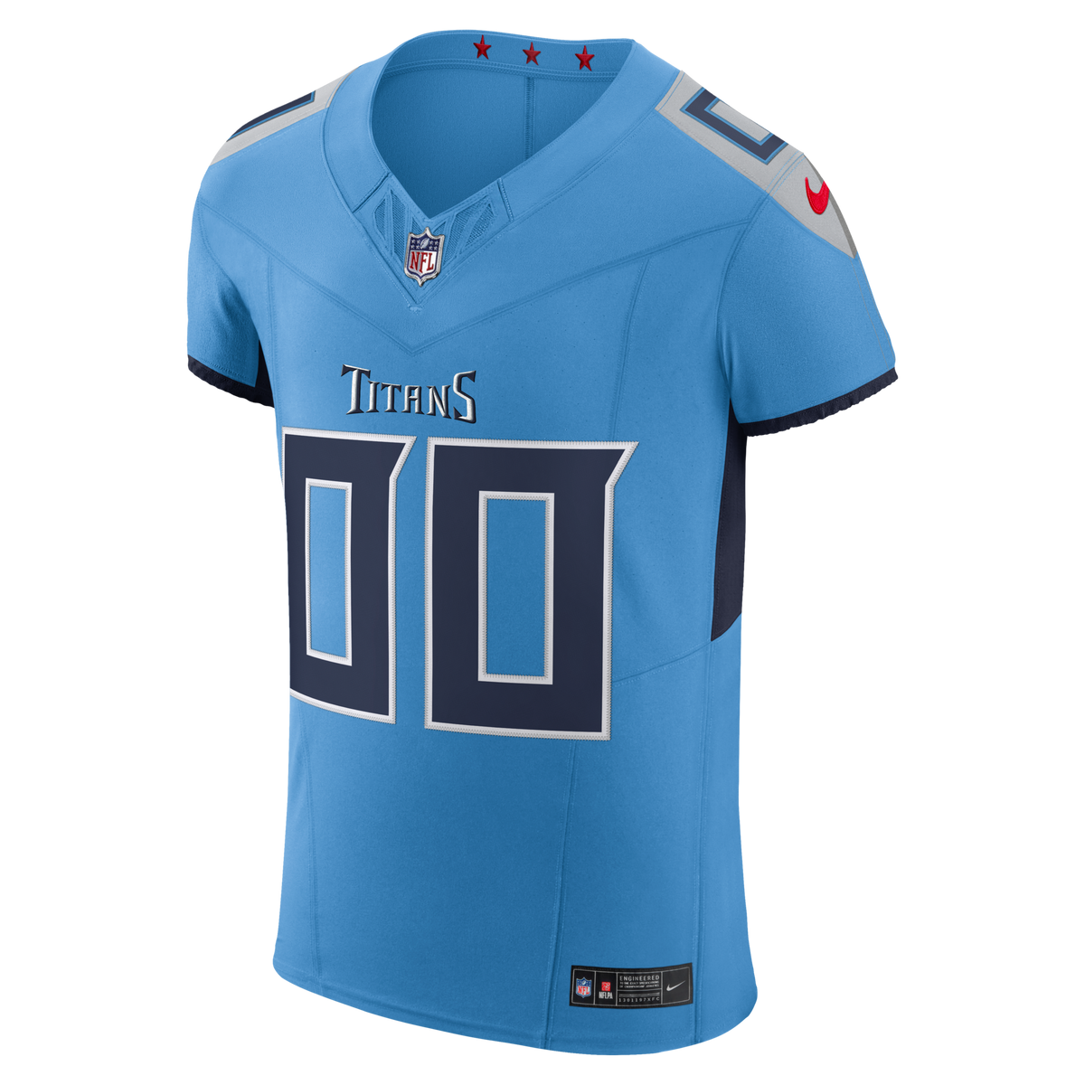 Tennessee Titans Light Blue Team Vapor F.U.S.E. Elite Custom Jersey