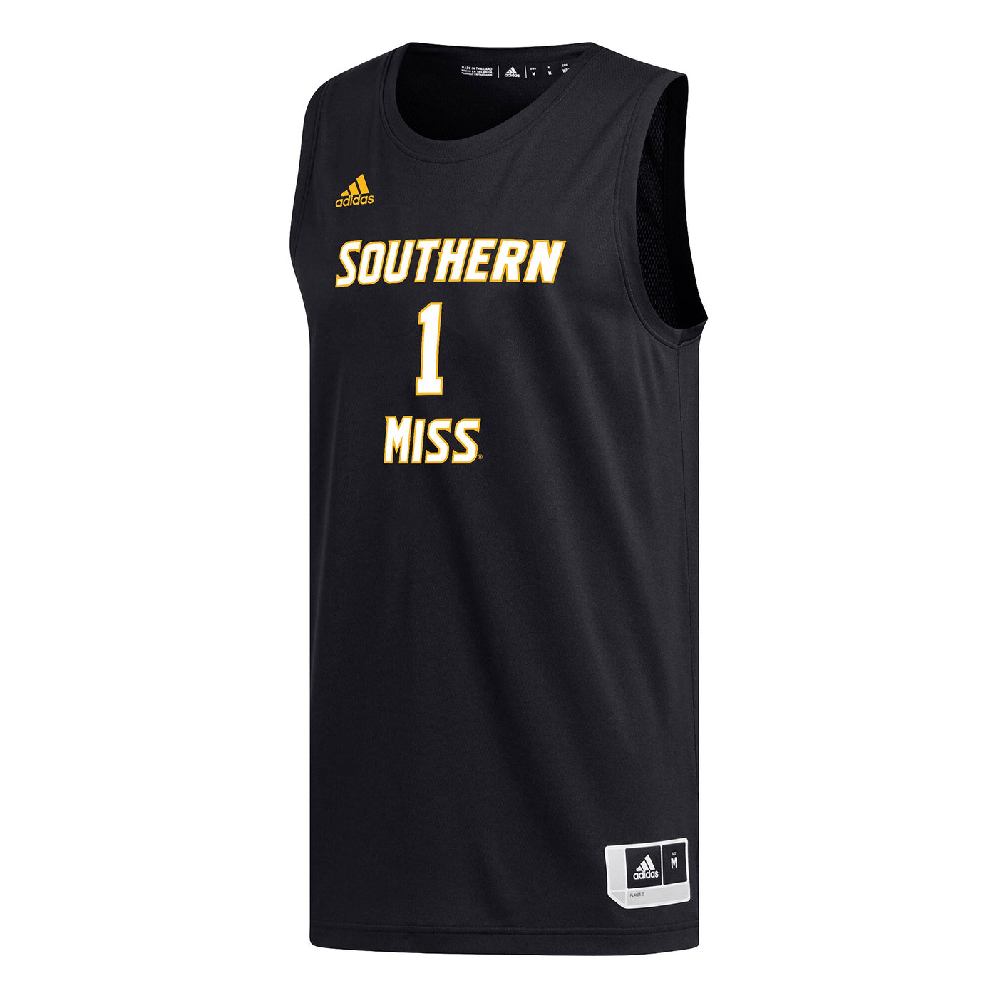 adidas #1 Black Southern Miss Golden Eagles Replica Basketball Jersey