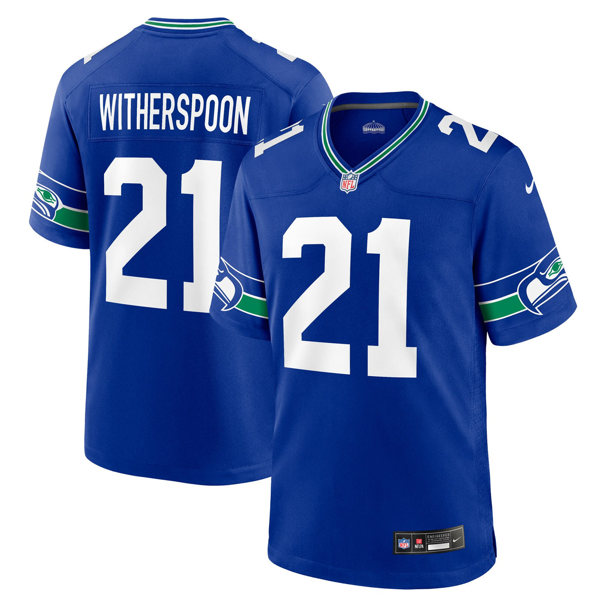 Seattle Seahawks Devon Witherspoon Royal Throwback Player Game Jersey