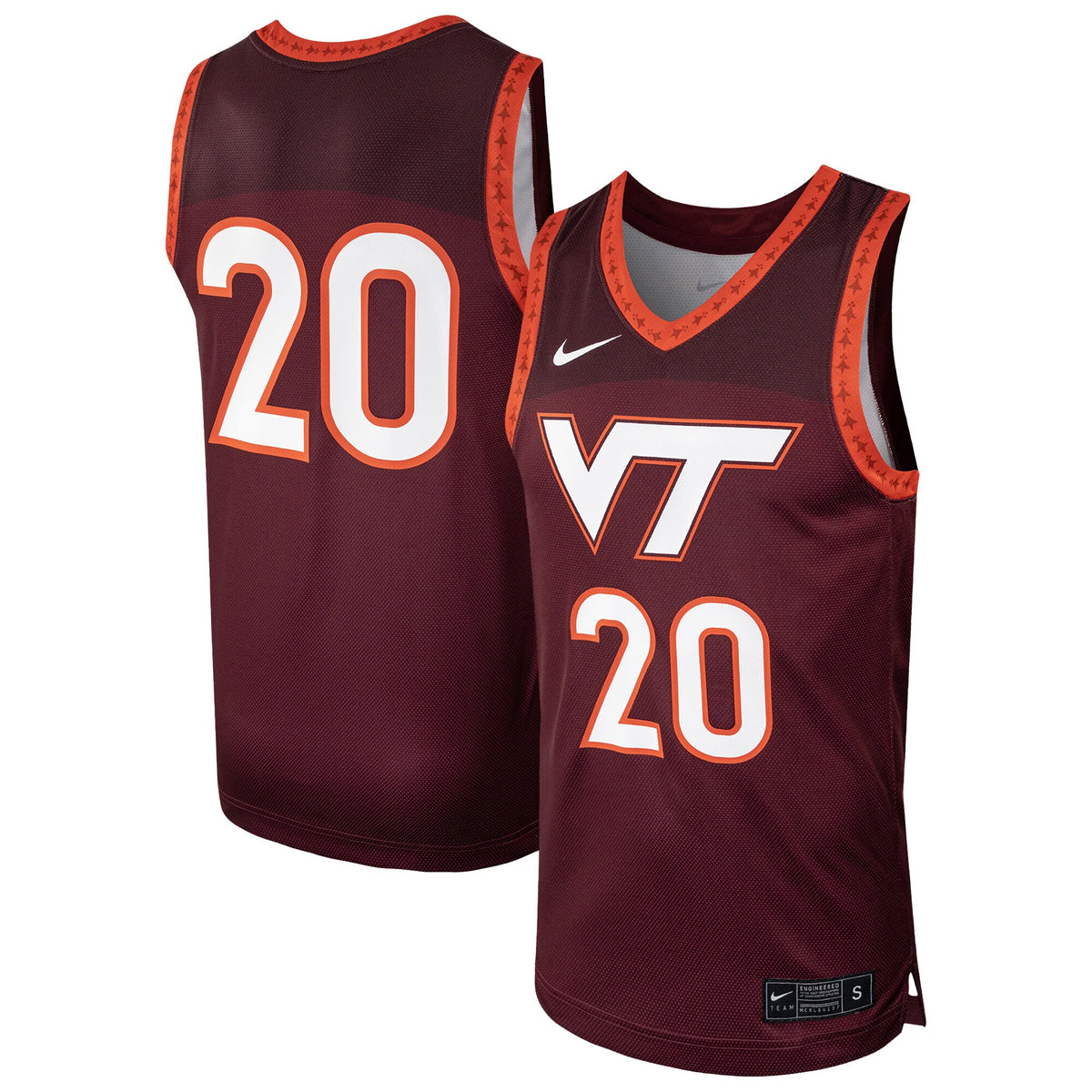 #20 Virginia Tech Hokies Replica Basketball Jersey - Maroon