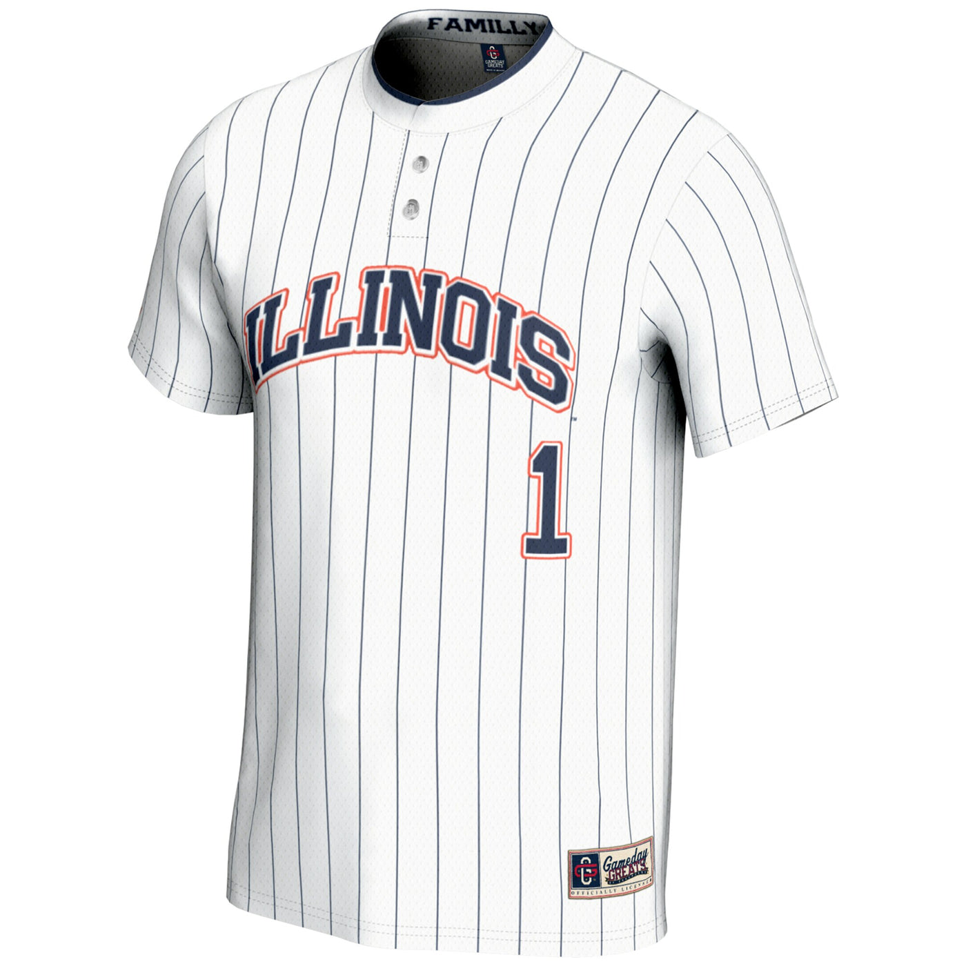 GameDay Greats #1 White Illinois Fighting Illini Lightweight Softball Jersey