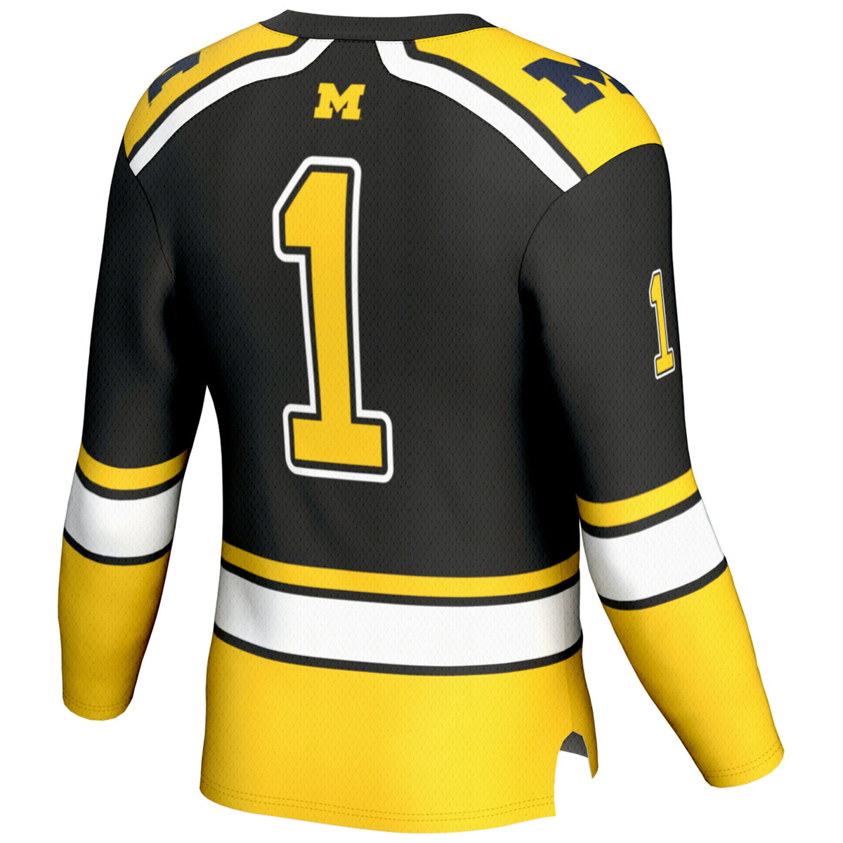 #1 Michigan Wolverines GameDay Greats Hockey Jersey - Black