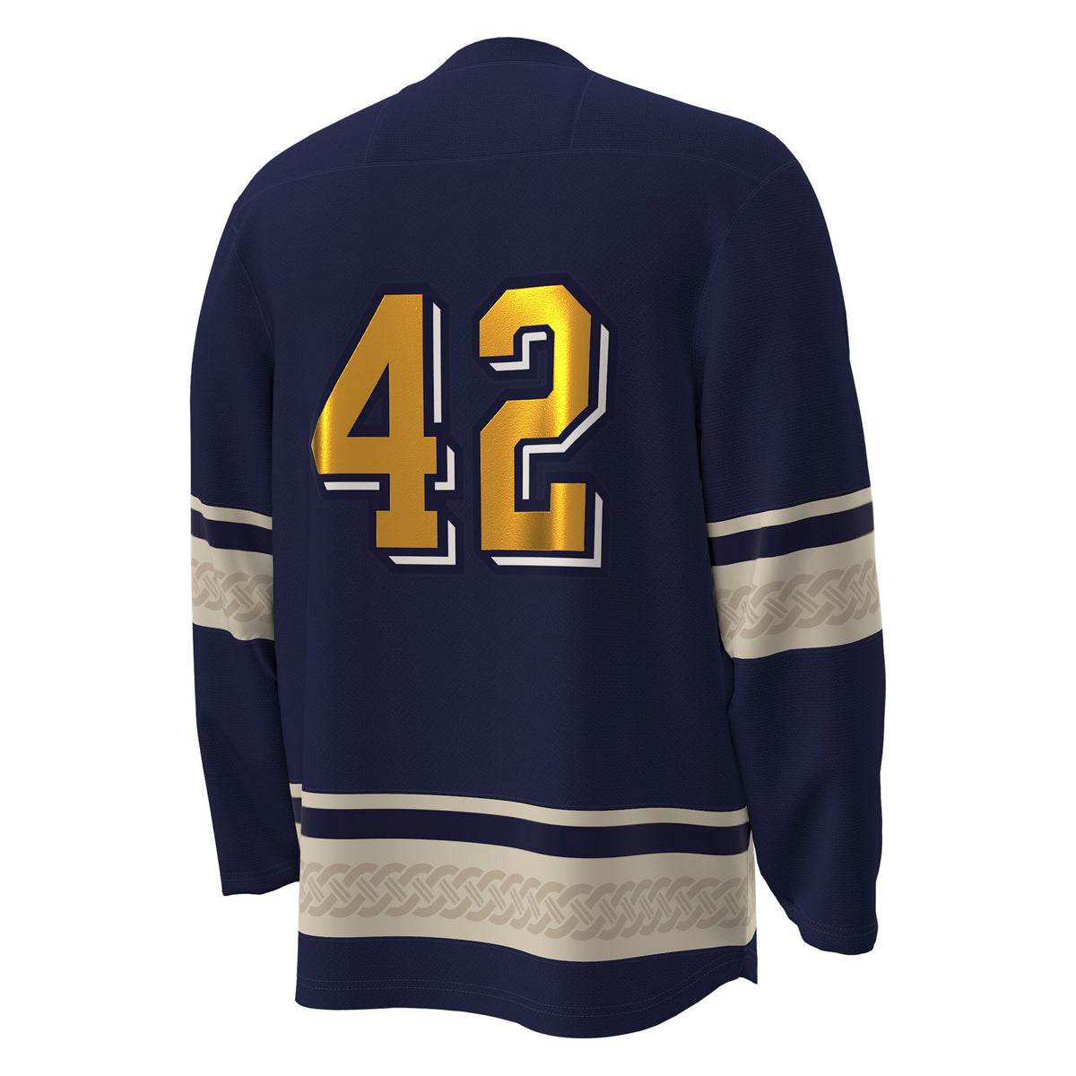 #42 Notre Dame Fighting Irish Under Armour Alternate Replica Hockey Jersey - Navy