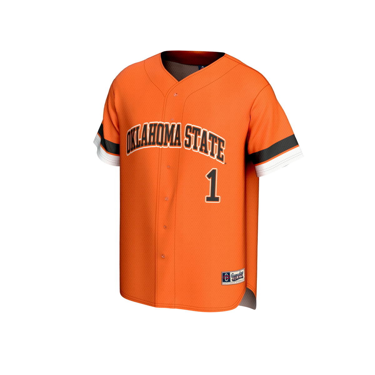 #1 Oklahoma State Cowboys GameDay Greats Lightweight Collegiate Baseball Fashion Jersey - Orange