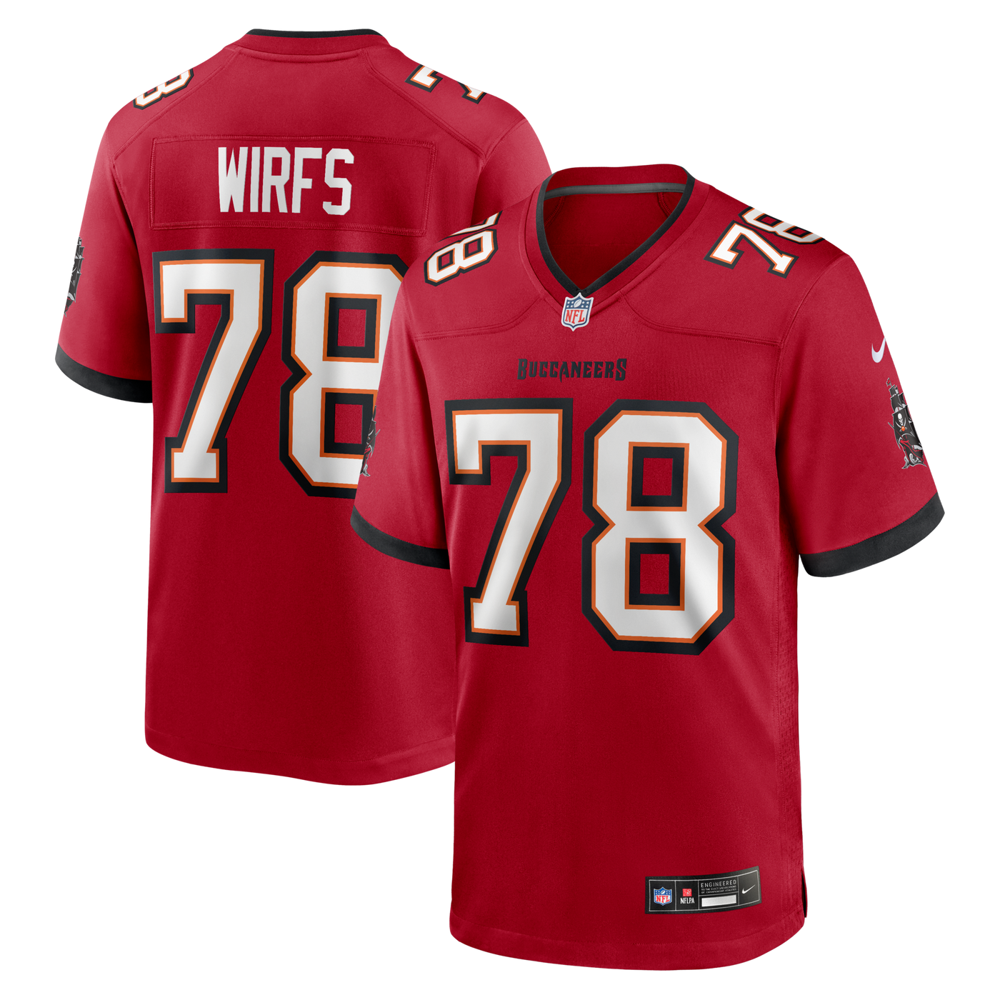 Tampa Bay Buccaneers Tristan Wirfs Nike Red Game Jersey