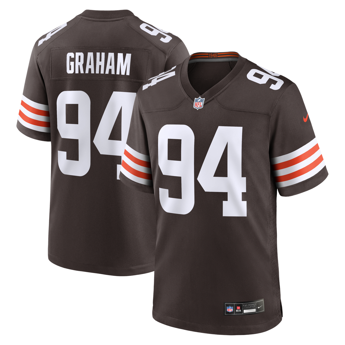 Cleveland Browns Mason Graham Brown Game Jersey
