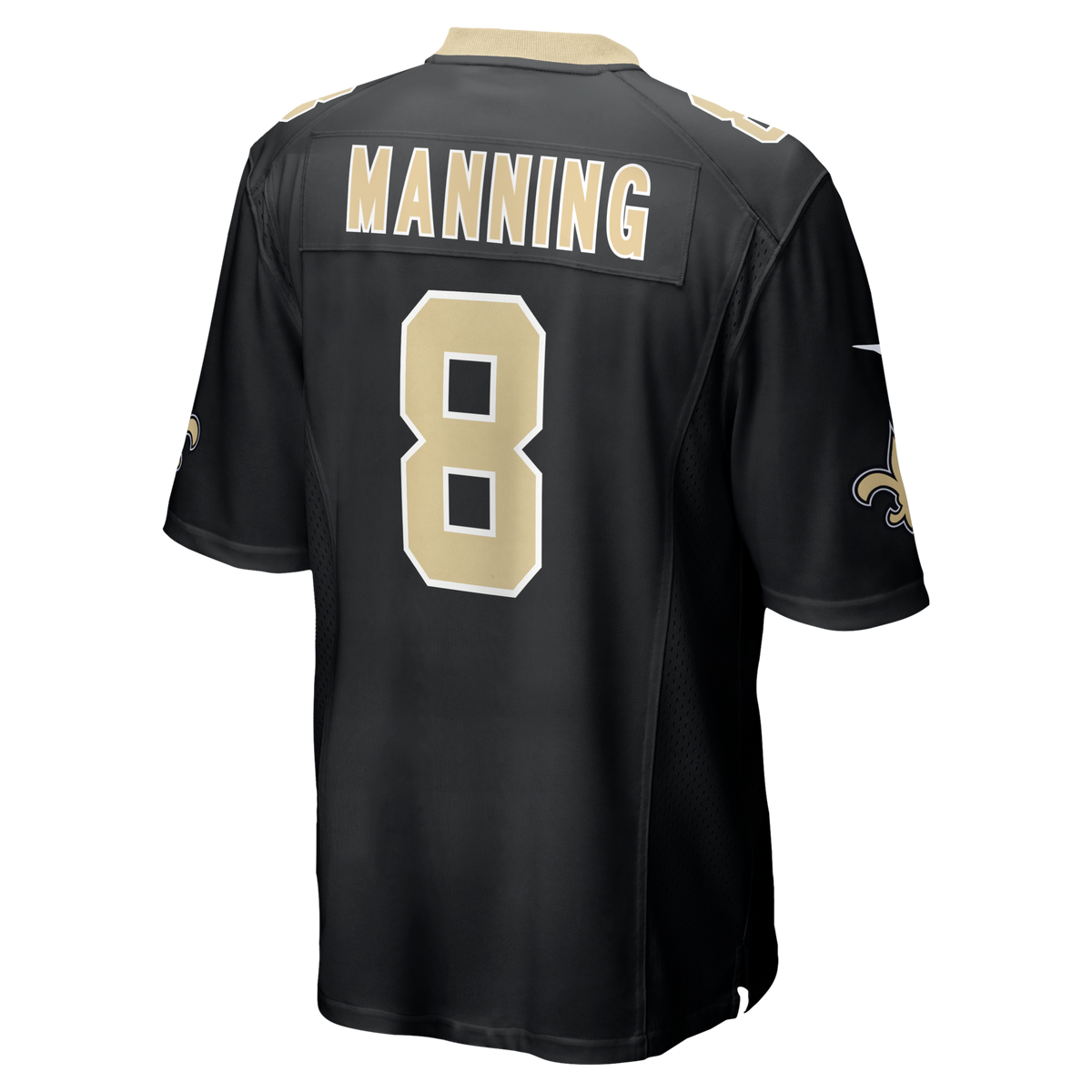 New Orleans Saints Archie Manning Black Game Retired Player Jersey