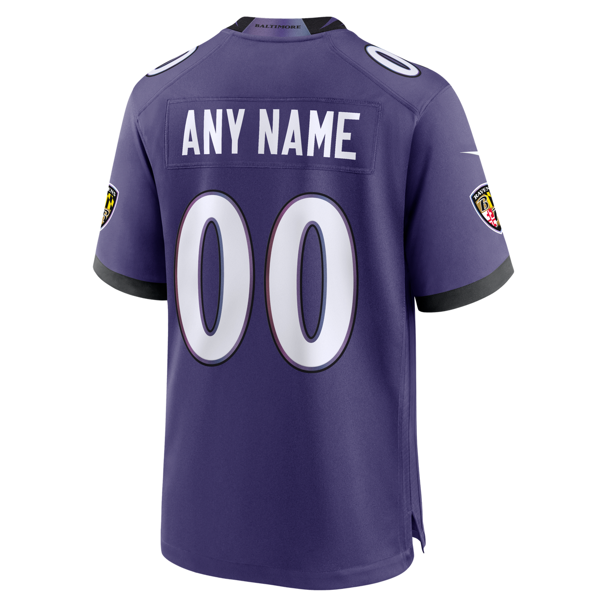 Baltimore Ravens Purple Custom Game Jersey
