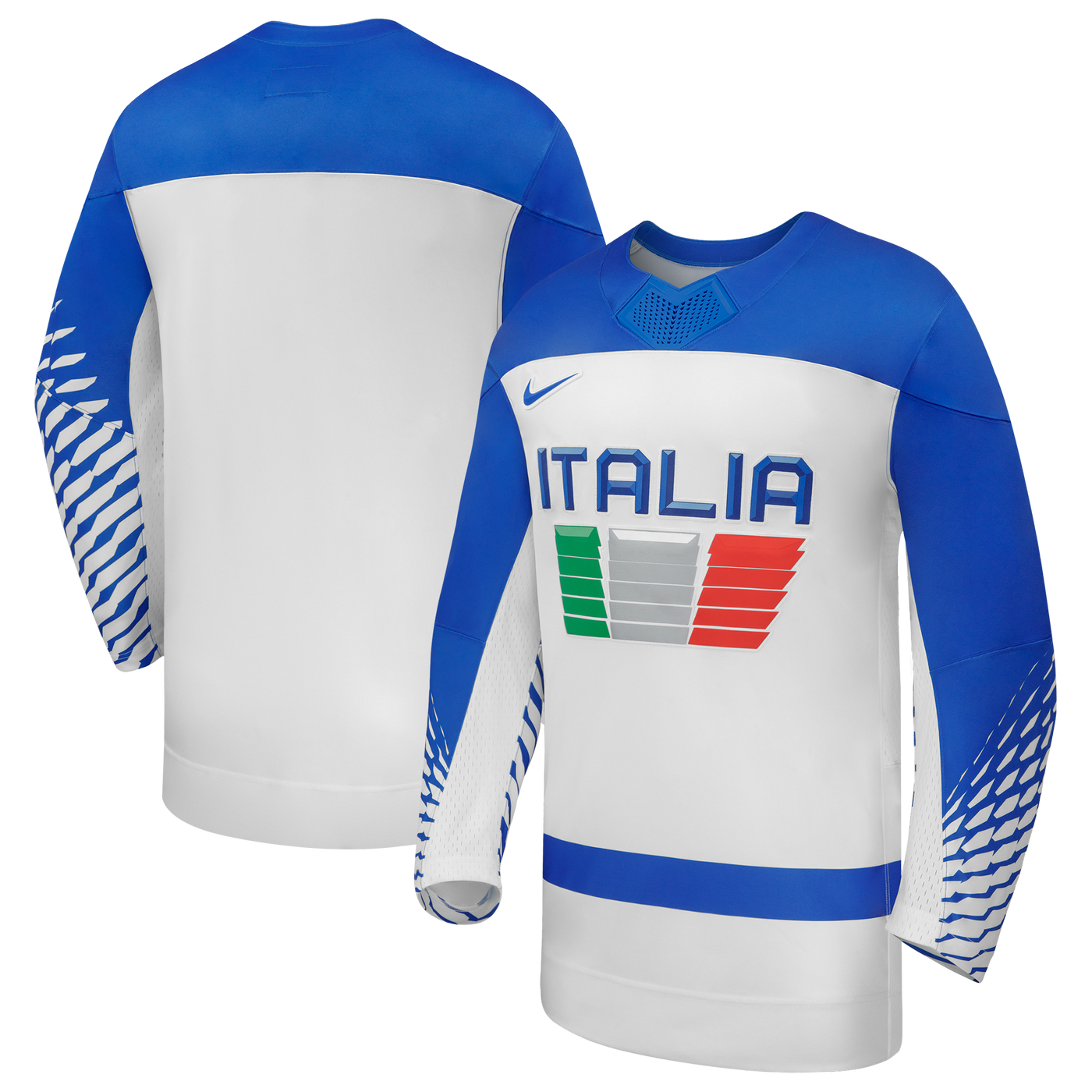 Italy Hockey Nike White 2026 Away Replica Jersey