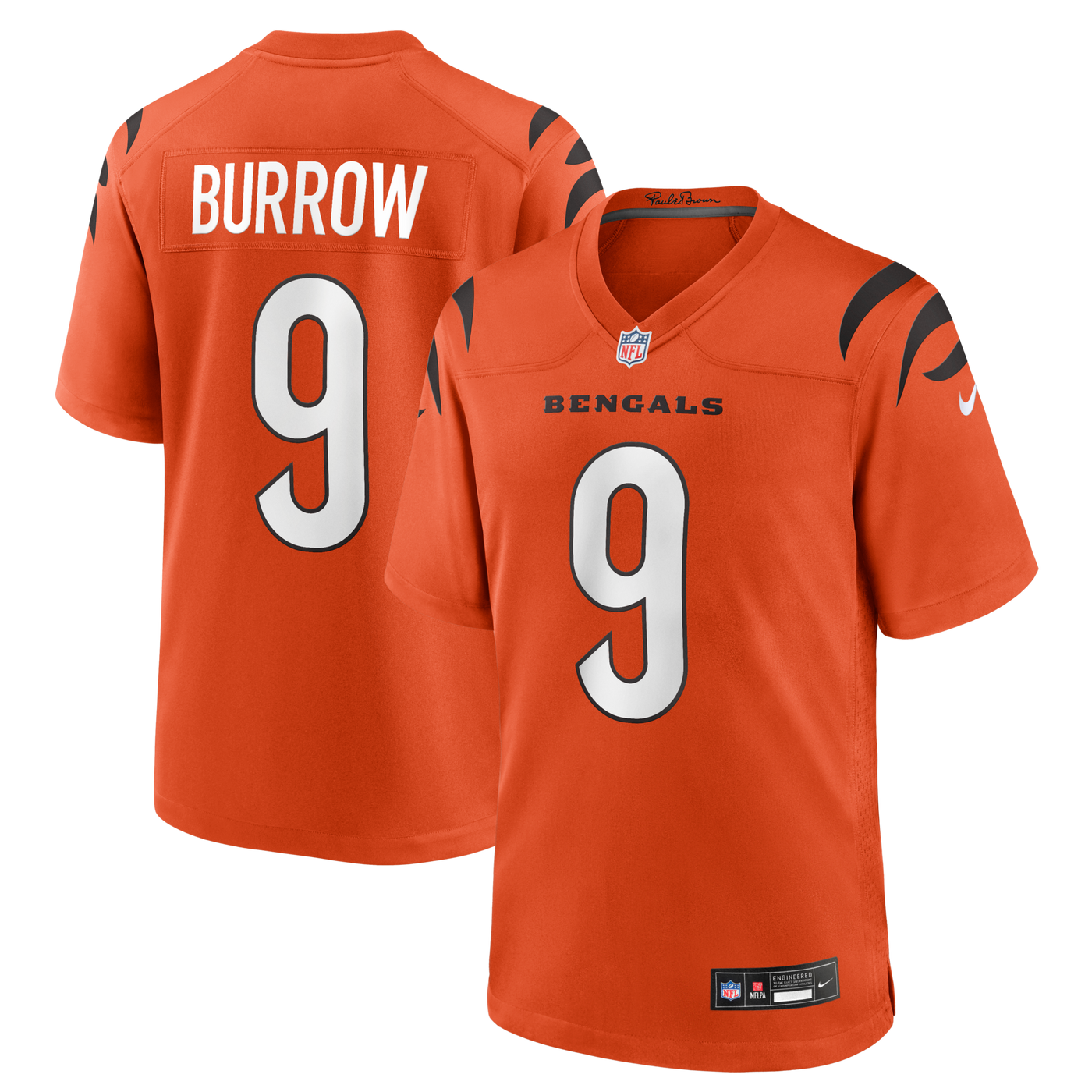 Cincinnati Bengals Joe Burrow Nike Orange Alternate Game Jersey