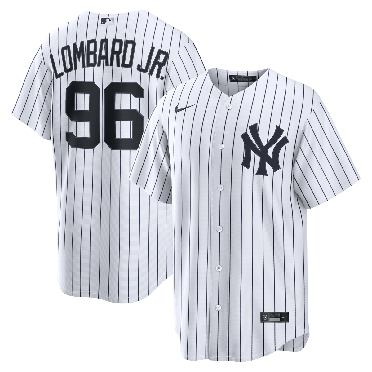 New York Yankees George Lombard Jr. White Home Replica Jersey