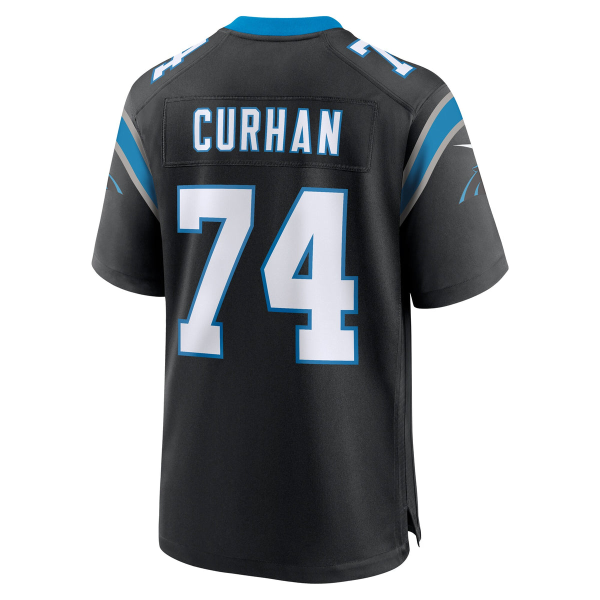 Carolina Panthers Jake Curhan Black Team Game Jersey