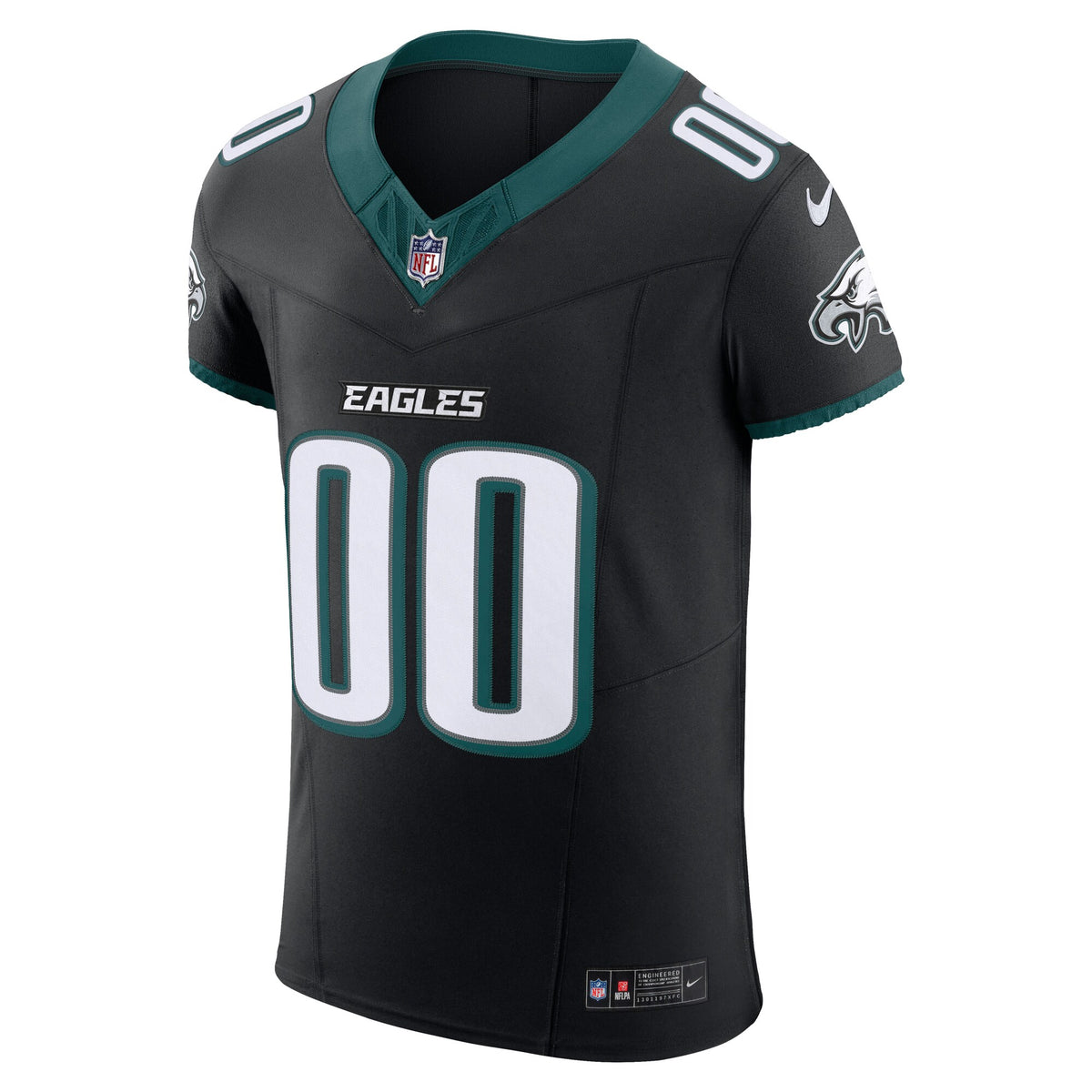 Philadelphia Eagles Black Alternate Vapor F.U.S.E. Elite Custom Jersey