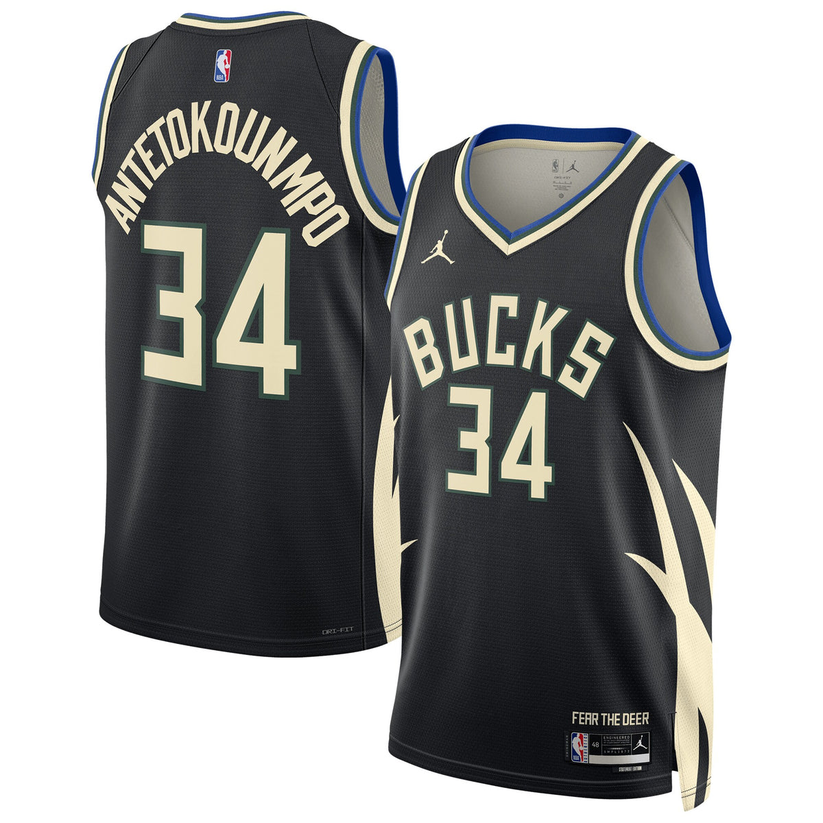 Milwaukee Bucks Giannis Antetokounmpo Jordan Dri-FIT NBA Swingman Jersey -