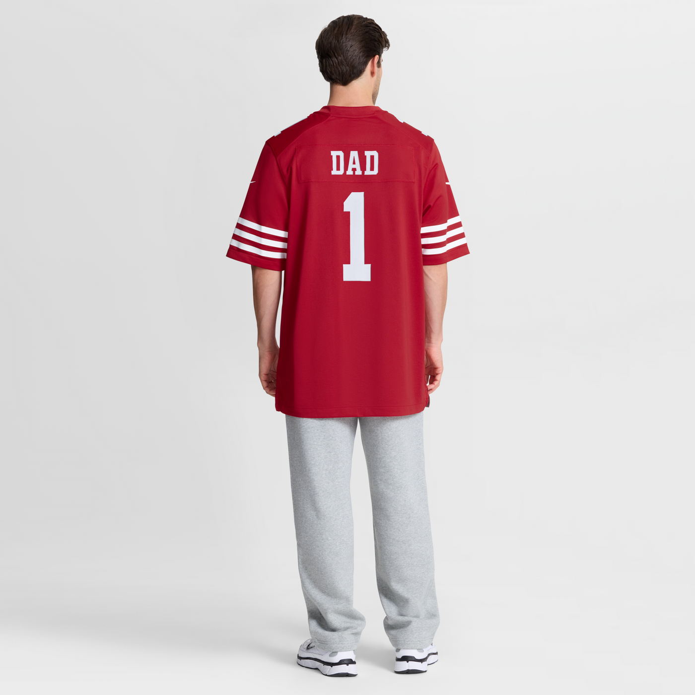 San Francisco 49ers Number 1 Dad Nike Scarlet Game Jersey