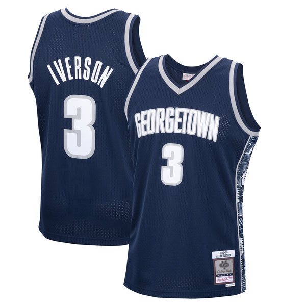 Mitchell & Ness Allen Iverson Navy Georgetown Hoyas 1995/96 Swingman Replica Jersey