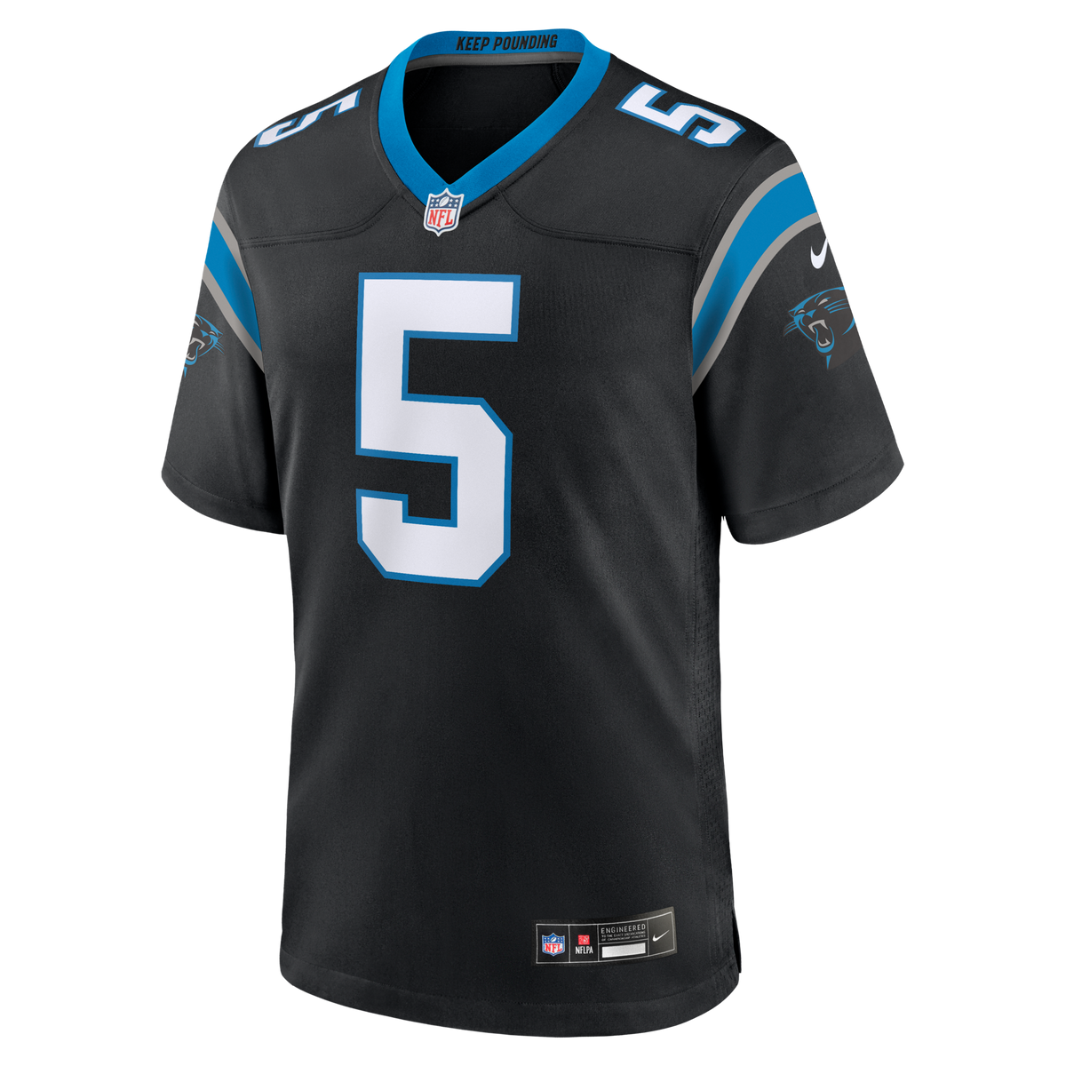 Carolina Panthers Jaelan Phillips Black Game Jersey