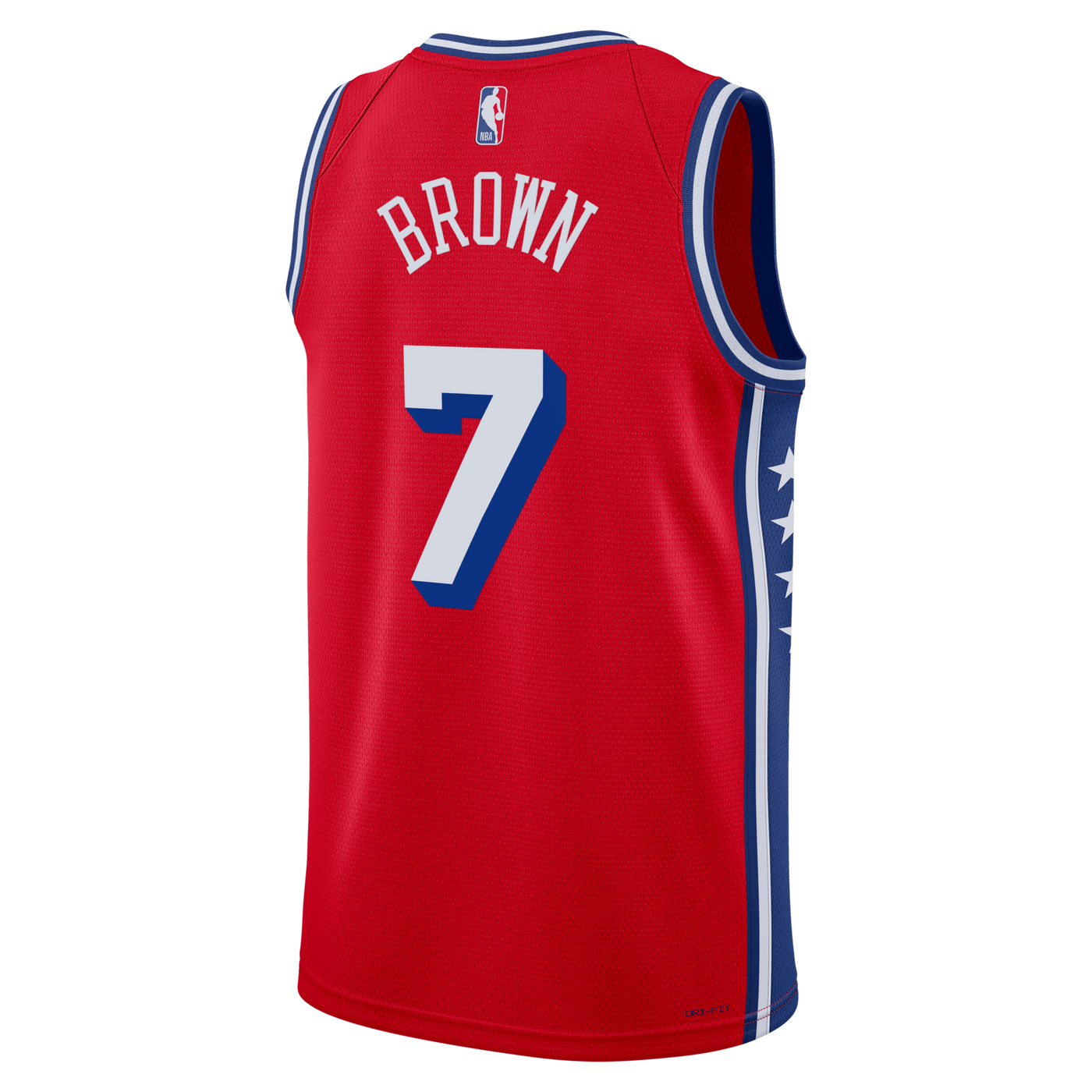 hiladelphia 76ers Jordan Brand Statement Edition Swingman Jersey - Red - Jaylen Brown