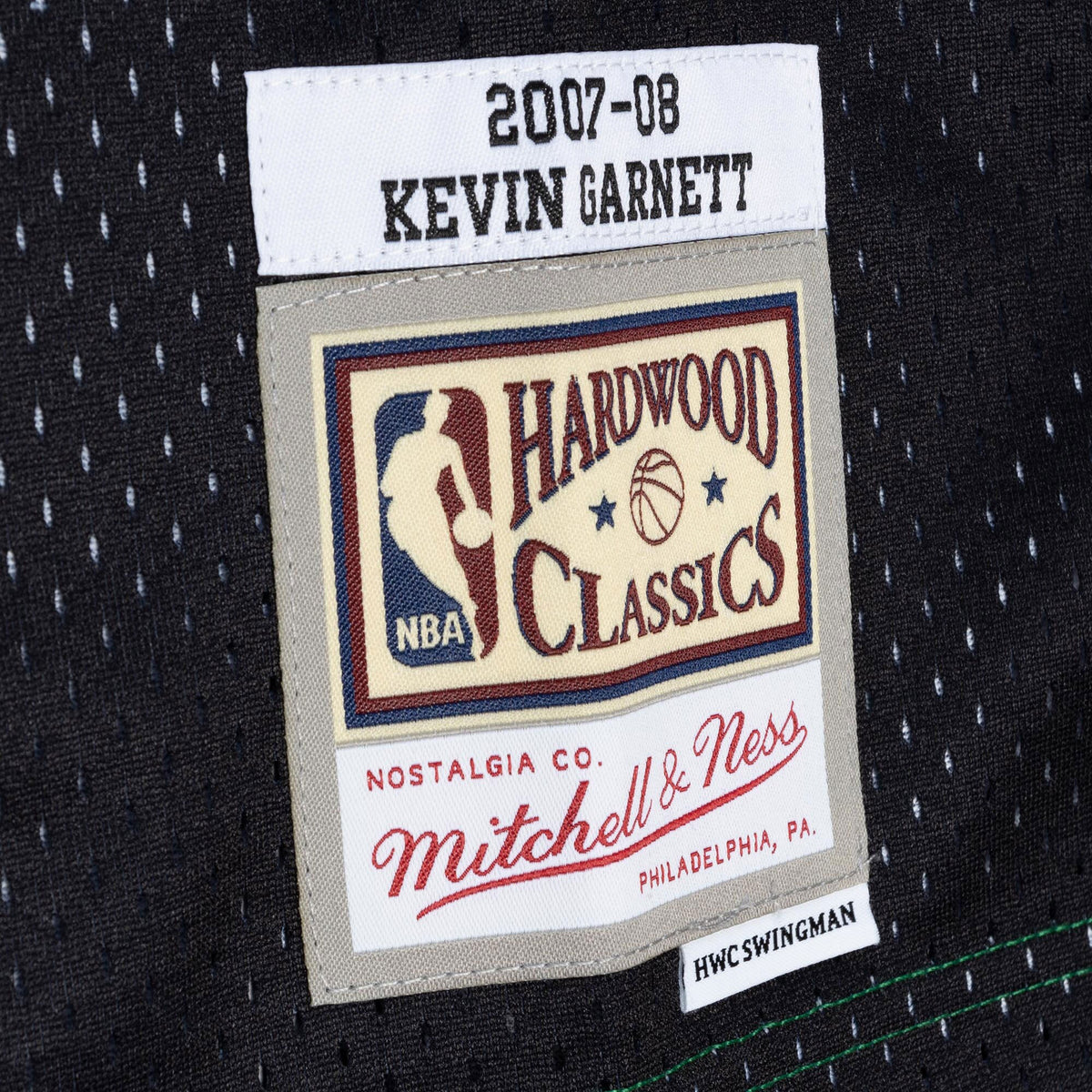 Boston Celtics Mitchell & Ness Kevin Garnett 2007 Split Swingman Jersey - Black/Green