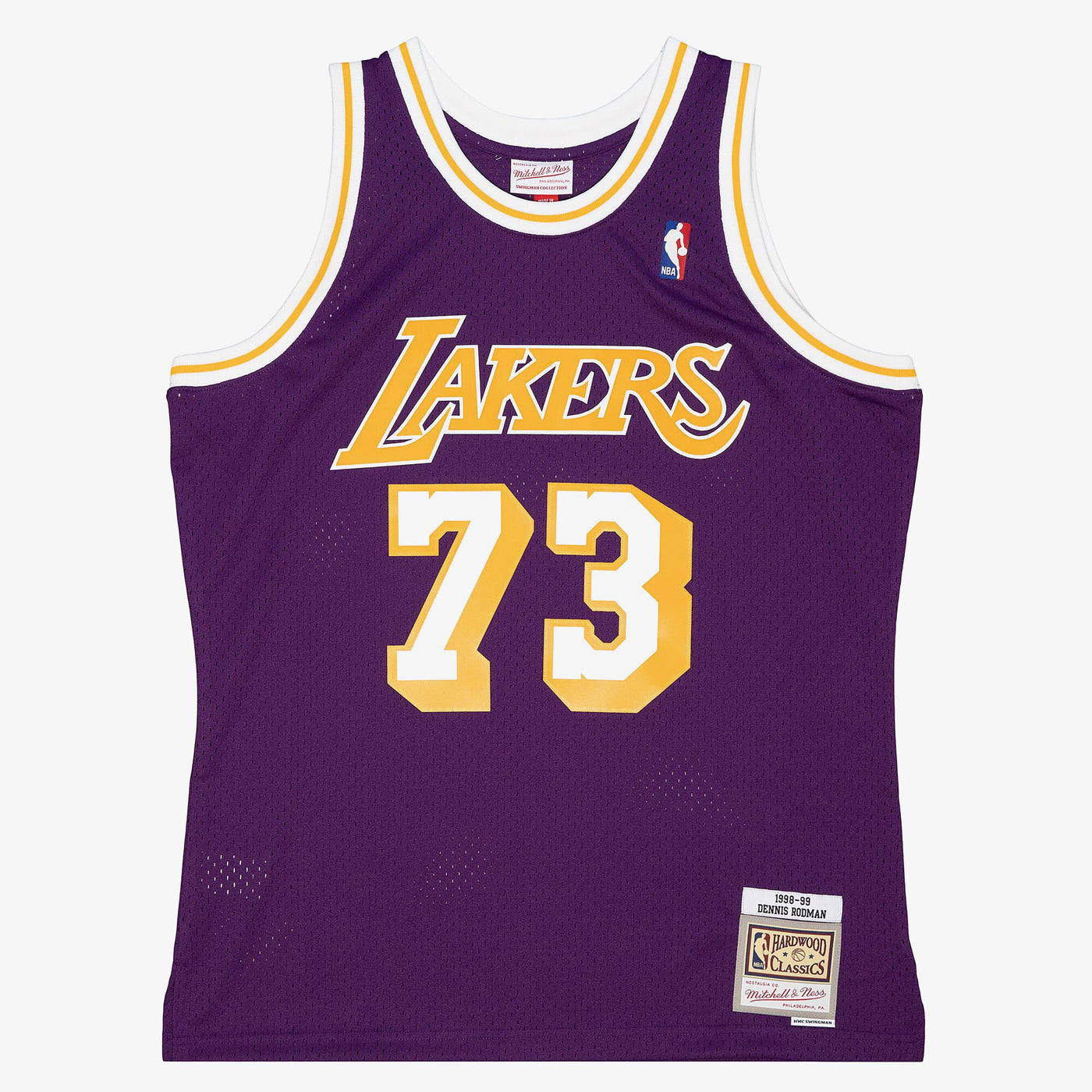 Los Angeles Lakers Mitchell & Ness Dennis Rodman 1998 Road Authentic Jersey - Purple