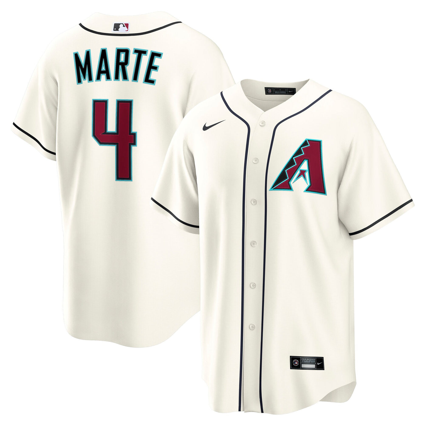 Arizona Diamondbacks Ketel Marte Nike Cream Home Replica Jersey