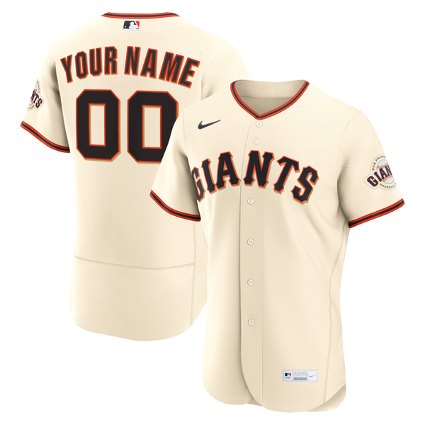 San Francisco Giants Nike Cream Home Authentic Custom Jersey