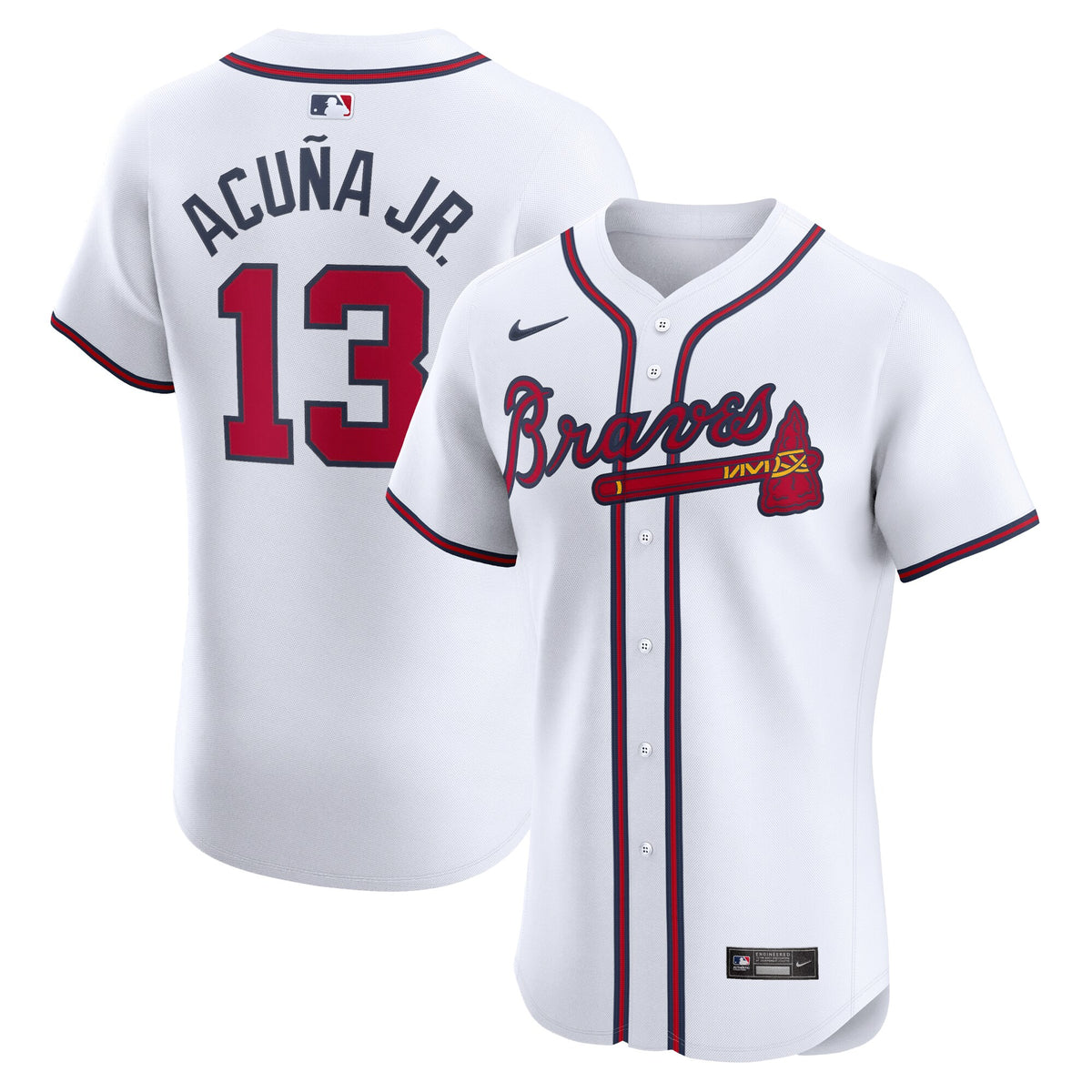 Atlanta Braves Ronald Acuña Jr. White Home Elite Jersey