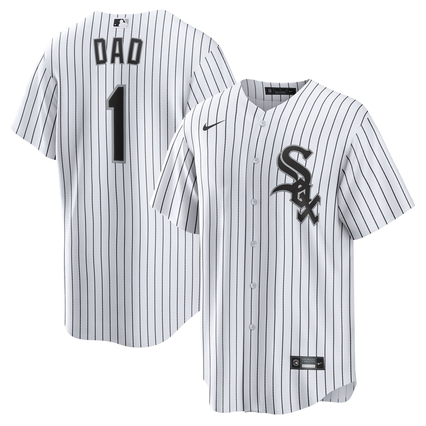 Chicago White Sox Nike White #1 Dad Home Replica Jersey