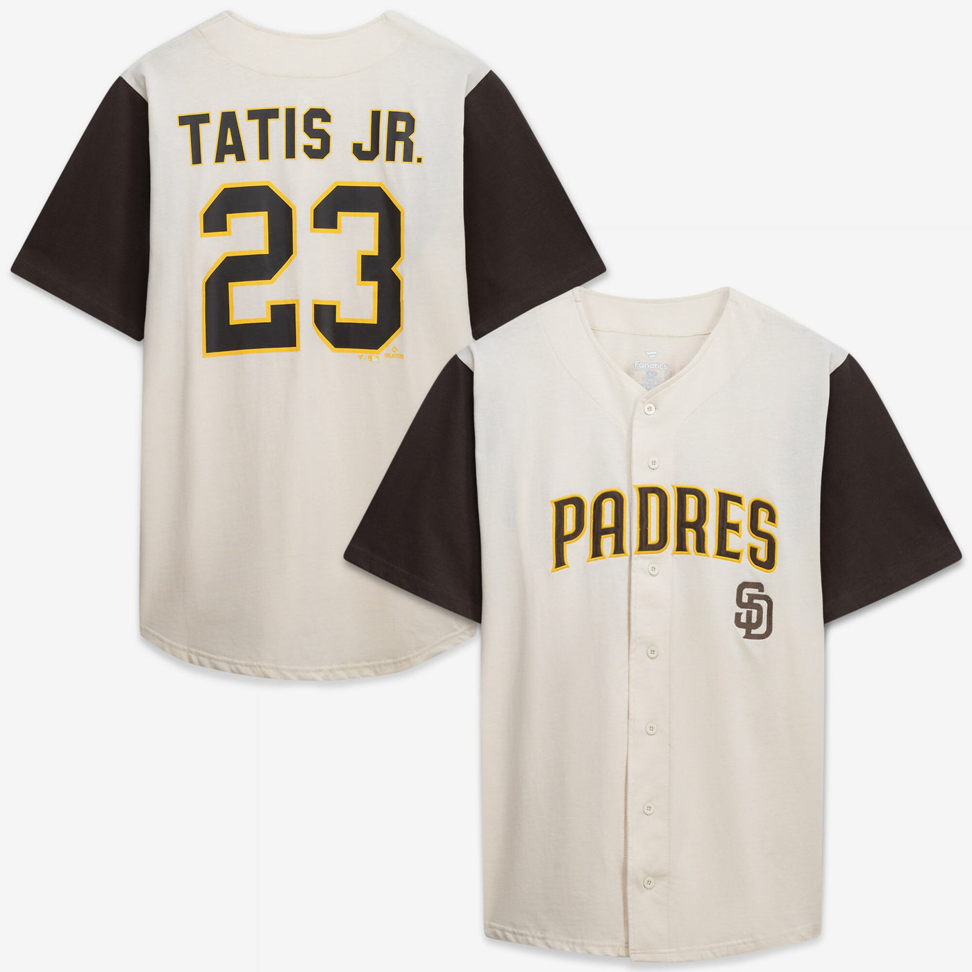 San Diego Padres Profile Cream/Brown Big & Tall Two-Color Fashion Jersey