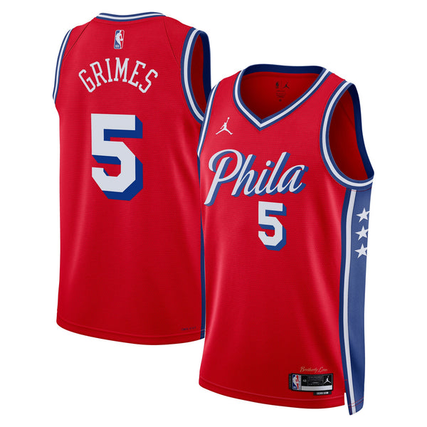 Philadelphia 76ers Jordan Brand Statement Edition Swingman Jersey - Red - Quentin Grimes