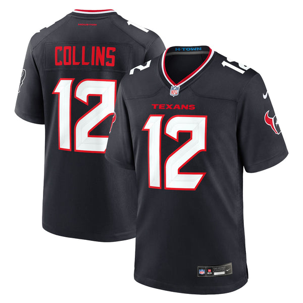 Houston Texans Nico Collins Nike Navy Game Jersey