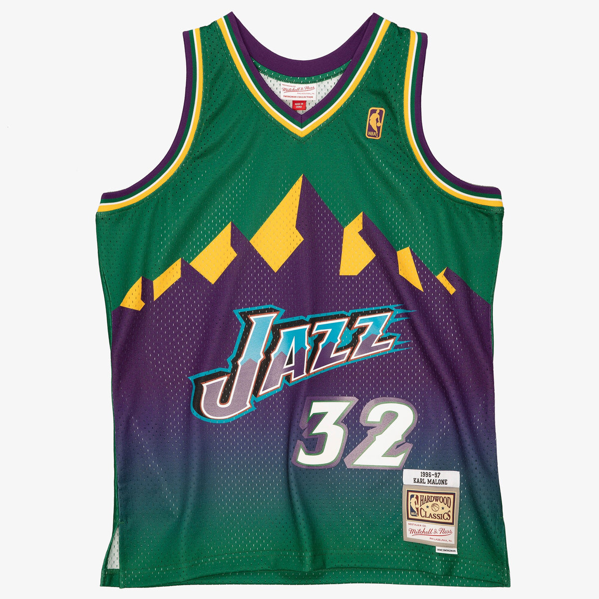 Utah Jazz Mitchell & Ness Karl Malone 1996 Reload Swingman Authentic Jersey - Green