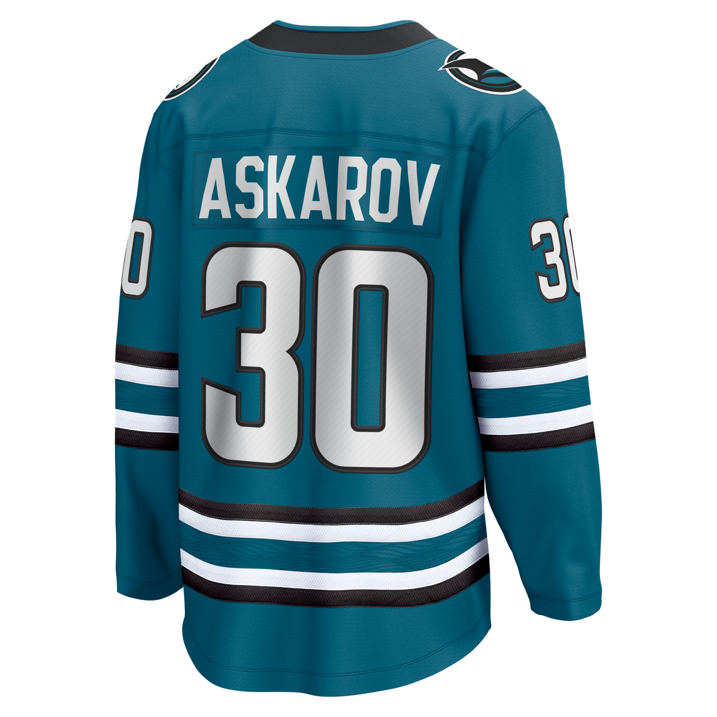 San Jose Sharks Yaroslav Askarov Fanatics Teal Home Breakaway Jersey
