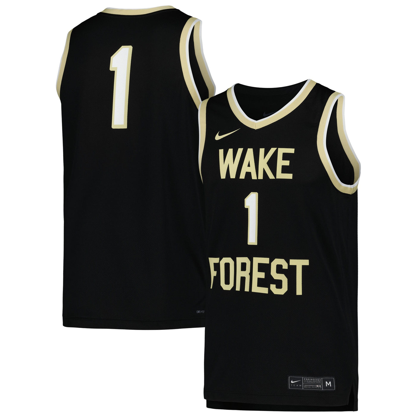 Nike Black Wake Forest Demon Deacons Replica Basketball Jersey
